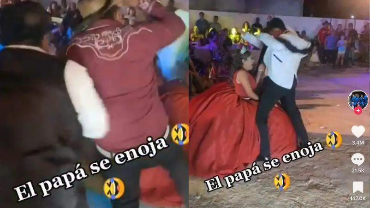 Papá de quinceañera enfurece ante pasos prohibidos de chambelanes 